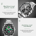 Miniatyrbillede 3 af 5: Herre-armbåndsur, Vandafvisende Militær Analogt Digitalt Ur Med LED Multi Time Chronograph, Rustfrit Stål Business Ure