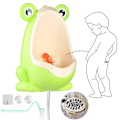 Miniatyrbillede 1 af 5: Ny sød frø pottetræning urinal med afløbsslange til drenge, børne urinal træner med sjovt sigtemål