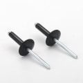 Miniatyrbilde 5 av 5: Store åpning hatteriveter aluminium blindriveter trekkriveter store hatteriveter sentrert langs flatt hode, hvit aluminium m3.2*12