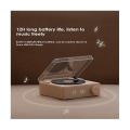 Miniatyrbilde 4 av 5: Multifunksjonell Bluetooth-høyttaler, vekkerklokke, platespiller, skrivebordslydboks for rom og soverom
