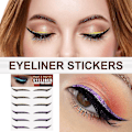 Pikkukuva 4 / 4: Itsekiinnittyvä eyeliner-tarra, kaksoisluomitarra, lavastemeikki, silmämeikkit pegatinas, musta, teräväkärkinen