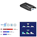 Miniatyrbillede 5 af 5: Wifi 6 Usb Adapter Ax1800 2.4g/5ghz Trådløs Wi-fi Dongle Netværkskort Usb 3.0 Wifi6 Adapter Til Wi