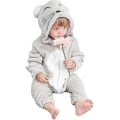 Miniatyrbillede 1 af 5: Unisex Dyre Kostume Vinter Efterår Flannel Hætte Romper F Mouse 80CM