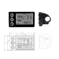 Miniatyrbild 3 av 5: Elektrisk cykeldisplay 24v/36v/48v Vattentät Lcd-display S866 Controller Panel Dashboard För Ele
