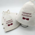 Miniatyrbilde 2 av 5: 5x Ullhatt for badstue, Banya, hodebeskyttelse, brodert, unisex #9
