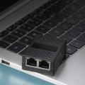 Miniatyrbilde 4 av 5: Ethernet Splitter Coupler Rj45 Splitter Connector Adapter 1 Til 2 Veier Plugg