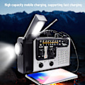 Miniatyrbillede 5 af 5: Am/fm/sw Radio, Solar Håndsving Portable Overlevelsesradio, Genopladelig Batteri Powerbank Usb Mobiltelefonoplader, Camping Lommelygte Lanterne