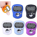 Miniatyrbillede 4 af 5: Mini Digital Finger Counter Clicker Tæller Elektronisk Hånd Tally Tæller Ring 5 Stk Tilfældig Farve Nyttig Og Mode
