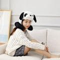 Miniatyrbild 3 av 3: Söt Panda 2-i-1 Huva U-formad Nackkudde Mössa - Resa Sovande Panda för Barn