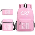 Miniatyrbild 1 av 5: Fashion Cr7 3-delad set ryggsäck Mochila Nya studenter Kapacitet Skolväska Bokväska Resväska M 4 Only Backpack