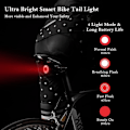 Miniatyrbillede 2 af 4: Smart cykel baglygte, bremsesensor baglygter, ultra lysstærk LED advarselscykellygte, USB genopladelig, automatisk tænd/sluk-sensor, IPX6 vandtæt,