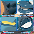 Miniatyrbillede 3 af 7: 2-i-1 Dumplingmaskine, Håndbetjent Dumplingmaskine til Hjemmet, Trykform til Dumplings, Lav Dumplings Hurtigt på 10 Sekunder (Blå) blue
