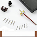 Miniatyrbillede 3 af 5: Kalligrafi Pen Set - Fountain Dip Pen Og Blæk Pen Med 10 Nibs Dobbelt Pol