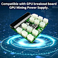 Miniatyrbillede 4 af 4: 12V Server Strømforsyning Pci-e 12x6-bens Adapter Breakout Board Med