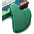 Miniatyrbild 1 av 5: Gua Sha ansiktsverktyg, naturlig jade Gua Sha-bräda för spa-akupunkturbehandling Trigger Point-terapi, Gua Sha-massageverktyg (grön)