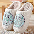 Miniatyrbild 1 av 3: Tofflor Smiley Face Tofflor Dam Smile Tofflor Happy Face Tofflor Retro Smiley Face Mjuk Plysch 40-41 Green