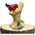 Miniatyrbillede 9 af 9: Miniature Fe-Have | Trafik Skilt Kage Topper - Fe-Have Dekoration Fe-Have Planter Landskab Forbrugsvarer red bird