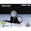 Miniatyrbillede 4 af 5: Speedcg 1/64 ABS-hjul med gummidæk Type C Modificerede dele Diameter 10mm Til modelbilracerbil Legetøj Hotwheels Tomica