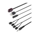 Miniatyrbillede 3 af 4: IR-forlænger 1 stk. IR-modtager + 4 stk. IR-sender emittere repeater-sæt infrarød fjernbetjening Usb-adapter