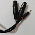 Miniatyrbillede 3 af 5: 3,5 mm Stereo Jack Han til Dobbelt XLR Hun OFC Aux Lydkabel
