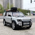 Pikkukuva 1 / 2: 2022 Uusi 1/24 Land Rover Defender Seosauto Malli Diecast Metallilelu Maastoautot Automalli Simulaatiokokoelma Lasten Lahjat