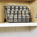 Miniatyrbild 5 av 5: Metallisk 3-vånings Utdragbar Hyllorganisatör för Köksskåp