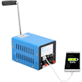 Miniatyrbild 1 av 5: Handvevad Laddningsgenerator Högeffekts Dynamo Laddare Portabel Nödkraft Handvev USB-laddning Överlevnad