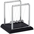 Miniatyrbillede 1 af 3: Newtons Vugge Balance Kugle Sjovt Pendul Stålkugle Skrivebordslegetøj Gave
