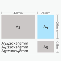 Pikkukuva 2 / 5: A4-kokoinen ruskea paperi, kirjekoko 8,5 x 11 tuumaa, ruskea, 100 arkkia, 100 gsm