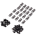 Pikkukuva 1 / 5: 20x Boot Lace Hooks Lace Fittings Buckles With Rivets For Repair/camp/hike/climb (grey)