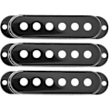 Miniatyrbillede 4 af 5: Enkel spole 48/50/52 mm 3 stykker enkel spole pickup cover messing til elektrisk gig (sort) 3 stykker sort