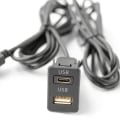 Pikkukuva 5 / 5: 150cm auton kojelaudan pidike 2 USB-portin paneeli Auto vene kaksois USB-tapyc-jatkokaapeliadapteri