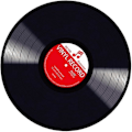 Miniatyrbillede 1 af 3: Vinyl plade design rund gulv måtte 60cm stue soveværelse køkken gulvbelægning tæppe