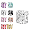 Miniatyrbilde 4 av 4: 10 stk servietter 8 rader rhinestoneserviettholder