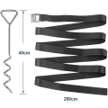 Miniatyrbillede 4 af 5: Heavy Duty Trampolin Anker Kit Jordanker Vindpæle Med Reb Universal Trampolin Spændestropper Stålpæle Anker Kit Til Trampoliner