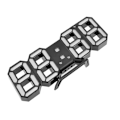 Miniatyrbillede 4 af 5: Moderne 3d LED vægur, moderne digitalt bordalarmur, nattelyslampe, sort