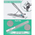 Miniatyrbilde 3 av 5: Tåneglsakser for tykke negler og inngrodde negler for eldre - Rustfritt stål mykt grep neglesakser med neglefil