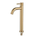 Miniatyrbillede 3 af 3: Børstet guld enkelt koldt bassin hane 304 materiale bassin mixer badeværelse vask hane vand vask mixer
