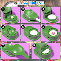 Miniatyrbillede 6 af 7: 2-i-1-dejmaskine, husholdnings manuel dejmaskine, pressende dejform, lav dumplings hurtigt på 10 sekunder (grøn)