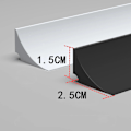 Miniatyrbild 2 av 5: 3M Silikon Vatten Stopp Strip Böjlig Kök Bänkskiva Kvarhållande Badrum Dusch Damm Översvämning Barriär Torr Och Våt Separation white 80cm