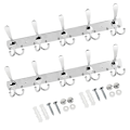 Miniatyrbillede 3 af 4: Vægmonteret Hanger Rustfrit Stativ Badekåbe Hat Tøj Kroge