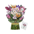 Pikkukuva 2 / 5: Kukkien kimppu Pop-up-kortit 3d Paper Flowers Bouquet With Note Card And Envelope 's Day Greeting C