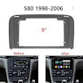 Miniatyrbillede 2 af 5: 2din bilradio fascia til S80 1998-2006 Dvd rammeplade adapter montering instrumentbræt inat B
