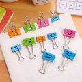Miniatyrbilde 3 av 5: 40 stk. 19 mm søte utklippte smile-bindersklips $40 stk. mini farge metall foldback morsomme klips med søtt utklippet smilefjes $40 stk. utklipp