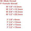 Miniatyrbilde 3 av 4: 1/8 tommer; 1/4 tommer; 3/8 tommer; 1/2 tommer; 3/4 tommer; 1 tommer BSP hann messing rør like reduksjons sekskant nippel montering adaptere kobling vann hjem hage 1l2-1 BSP 70g