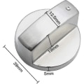Miniatyrbilde 2 av 5: 6 stk universelle metallkontrollknapper gasskomfyrknapp 6mm universelle kontrollknapper komfyrknapp for gasskomfyr komfyr ovn platetopp