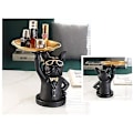 Miniatyrbillede 3 af 5: Cool Bulldog Skulptur Fransk Statue Med Rustfrit Stålbakke, Statue, Borddekoration, Mode, Møblering, Multifunktion, Skrivebordsopbevaring
