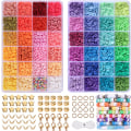 Miniatyrbillede 1 af 5: 48-farvet DIY blød keramik skåret lerperler smykker smykkefremstilling mode håndlavet armbånd halskæde smykkeæske