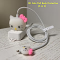 Miniatyrbillede 2 af 4: Sød tegneserie hurtig oplader beskytter til Apple 18W 20W iPhone 14 13 12 hello kitty