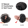 Pikkukuva 4 / 5: 1 kpl Sekava Hiustyyli Pulla Hiusnauha Pidennys Kiharainen Aaltoileva Sekava Synteettinen Chignon Naisille Updo Hiuspidenne